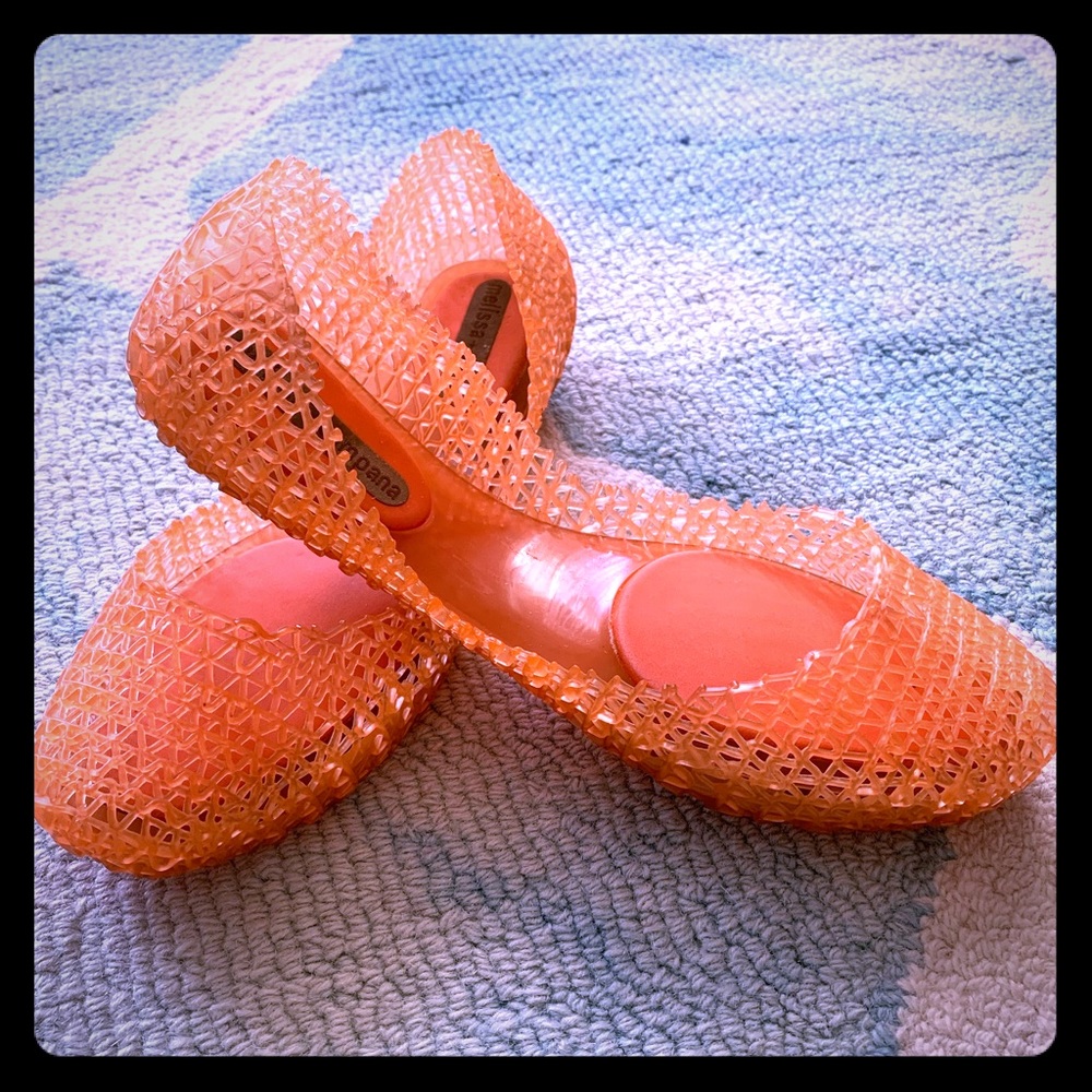 Melissa Campana Papel Jelly Flat Slip-On Shoes